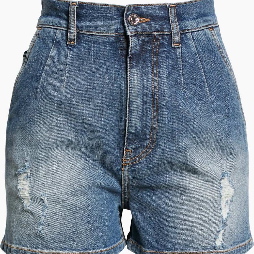 Dolce & Gabbana Faded Blue Jean Shorts Size 12